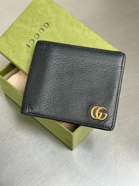 Carteira Gucci Bifold GG gold Preta - comprar online