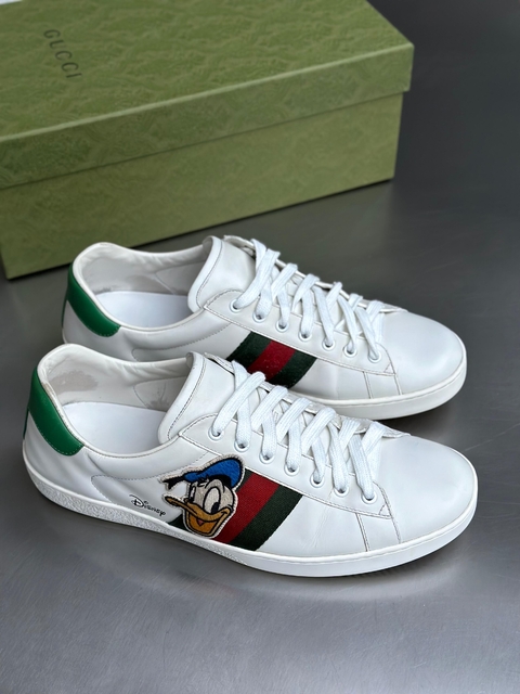 Tênis Gucci Ace Disney Donald Duck Branco - comprar online