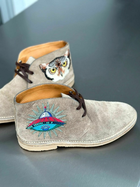 Bota Camurça Gucci Space Marrom - comprar online