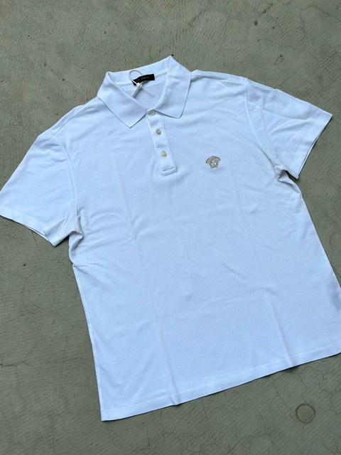 Camisa Polo Versace Head Branca