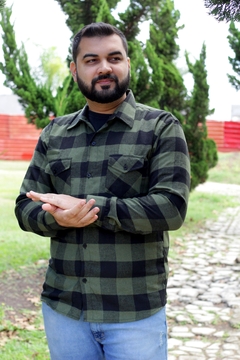 Camisa Xadrez Flanela Adulto Masculina Manga Longa - comprar online