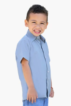 Camisa Social Infantil Manga Curta - comprar online