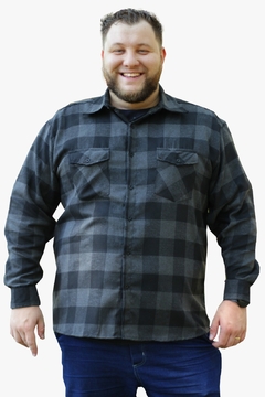 Imagem do Camisa De Flanela Adulto Masculina Manga Longa Xadrez