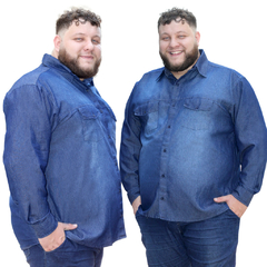 Kit 2 Camisas Jeans Manga Longa – Elegância e Versatilidade para Qualquer Ocasião! na internet