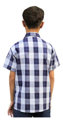 Camisa Xadrez Infantil Manga Curta 1 Ao 16.