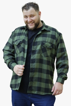 Camisa De Flanela Adulto Masculina Manga Longa Xadrez