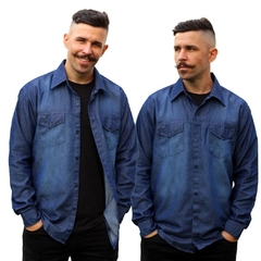 Kit 2 Camisas Jeans Manga Longa – Elegância e Versatilidade para Qualquer Ocasião! - Maximus Confecções