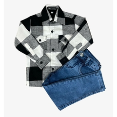 Imagem do Kit Infantil Camisa Xadrez Flanela + Calça Jeans (Tamanhos 2 ao 16)