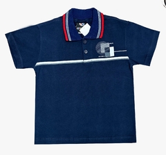 Imagem do Kit Bermuda Jeans +camisa Polo Infantil Menino