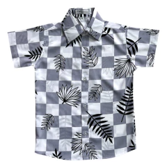 Camisa Infantil Manga Curta Estampada Floral Viscose 1 Ao 16