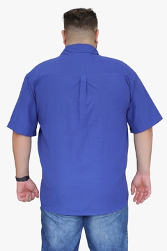 Camisa Social Manga Curta Plus Size Masculina Adulto - Maximus Confecções