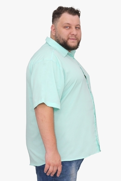 Camisa Social Manga Curta Plus Size Masculina Adulto - Maximus Confecções