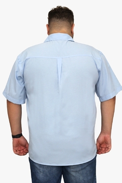 Camisa Social Manga Curta Plus Size Masculina Adulto - Maximus Confecções