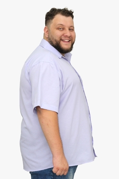 Camisa Social Manga Curta Plus Size Masculina Adulto - comprar online