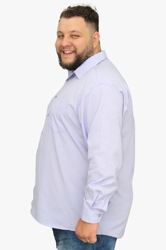 Camisa Social Plus Size Adulto Manga Longa Básica - comprar online