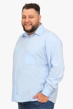 Camisa Social Plus Size Adulto Manga Longa Básica - Maximus Confecções