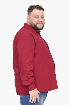 Camisa Social Plus Size Adulto Manga Longa Básica - comprar online