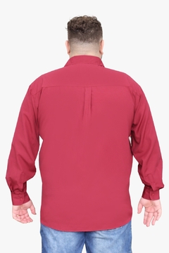 Camisa Social Plus Size Adulto Manga Longa Básica na internet