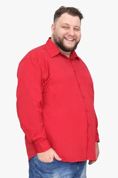 Camisa Social Plus Size Adulto Manga Longa Básica - comprar online