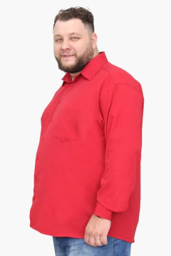 Camisa Social Plus Size Adulto Manga Longa Básica na internet