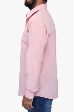 Camisa Social Manga Longa Masculina Com Bolso na internet