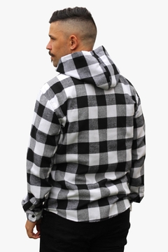 Camisa Flanela Xadrez Adulto Masculina Manga Longa Com Capuz na internet
