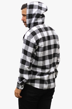 Camisa Flanela Xadrez Adulto Masculina Manga Longa Com Capuz - Maximus Confecções
