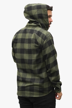 Camisa Flanela Xadrez Adulto Masculina Manga Longa Com Capuz na internet