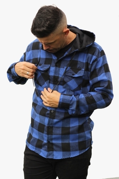 Camisa Flanela Xadrez Adulto Masculina Manga Longa Com Capuz - Maximus Confecções