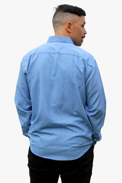 Camisa Jeans Masculina Adulto Manga Longa - Maximus Confecções