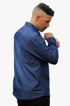 Camisa Jeans Masculina Adulto Manga Longa - comprar online
