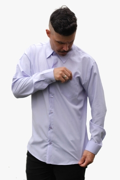 Camisa Social Manga Longa Masculina Com Bolso - Maximus Confecções