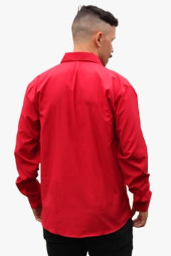 Camisa Social Manga Longa Masculina Com Bolso - Maximus Confecções
