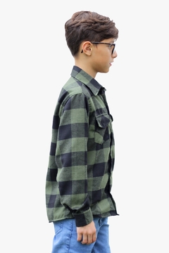 Camisa De Flanela Infantil Xadrez, Xadrez Manga Longa - Maximus Confecções