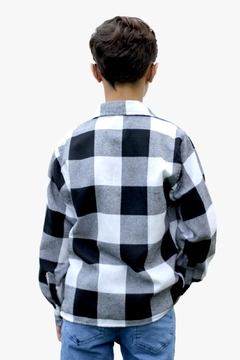 Camisa De Flanela Infantil Xadrez, Xadrez Manga Longa na internet