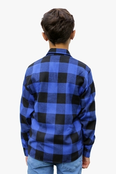 Camisa De Flanela Infantil Xadrez, Xadrez Manga Longa na internet