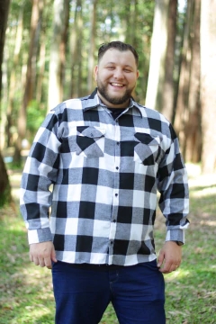 Camisa Flanela Xadrez Adulto Cowboy Plus Size