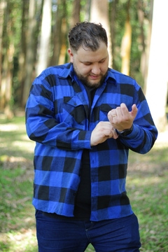 Camisa Flanela Xadrez Adulto Cowboy Plus Size na internet