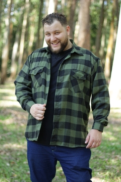 Camisa Flanela Xadrez Adulto Cowboy Plus Size na internet