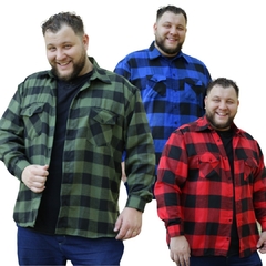 Camisa Flanela Tamanho Grande Plus Size Kit 3 Peças Promoção