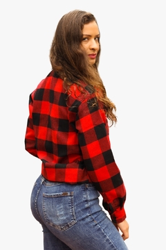 Camisa De Flanela Adulto Feminina Manga Longa Xadrez - comprar online