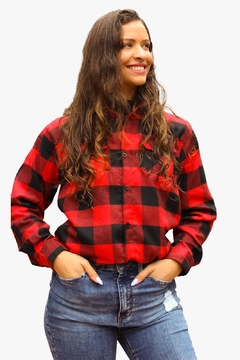 Camisa De Flanela Adulto Feminina Manga Longa Xadrez - Maximus Confecções
