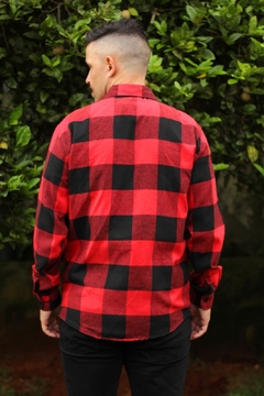 Imagem do Camisa De Flanela Adulto Masculina Manga Longa Xadrez