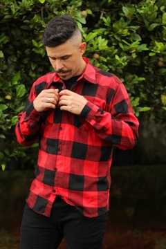 Camisa De Flanela Adulto Masculina Manga Longa Xadrez - loja online