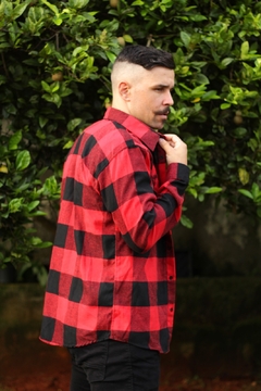 Camisa De Flanela Adulto Masculina Manga Longa Xadrez - comprar online