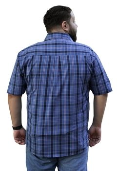 Camisa Social Xadrez Adulto Masculina Plus Size Manga Curta. na internet