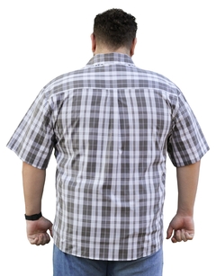 Camisa Social Xadrez Adulto Masculina Plus Size Manga Curta. na internet