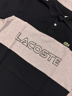 GOLA POLO LCST RECORTE PRETO E CINZA - comprar online
