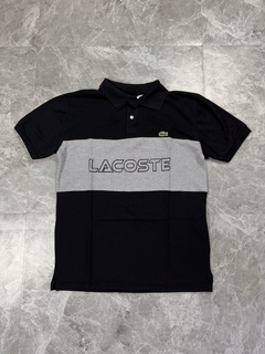 GOLA POLO LCST RECORTE PRETO E CINZA