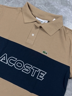 GOLA POLO LCST RECORTE BEGE E PRETO - Magnata Outlet